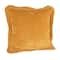 Hello Honey® 20" Mustard Yellow Velvet Ruffled Square Accent Pillow